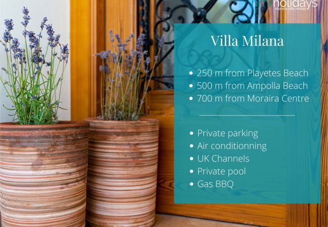 Villa in Moraira - Villa Milana Villa in Moraira - Villa Milana