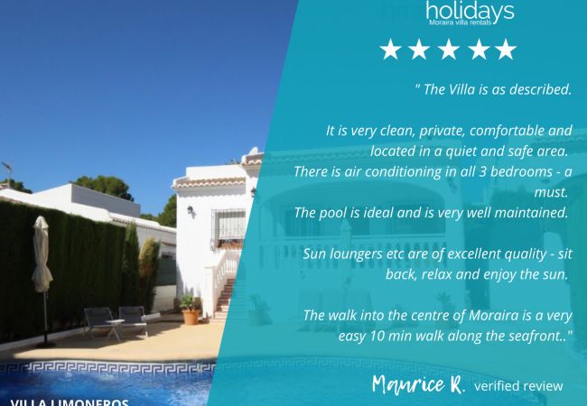 Villa in Moraira - Villa Limoneros Villa in Moraira - Villa Limoneros